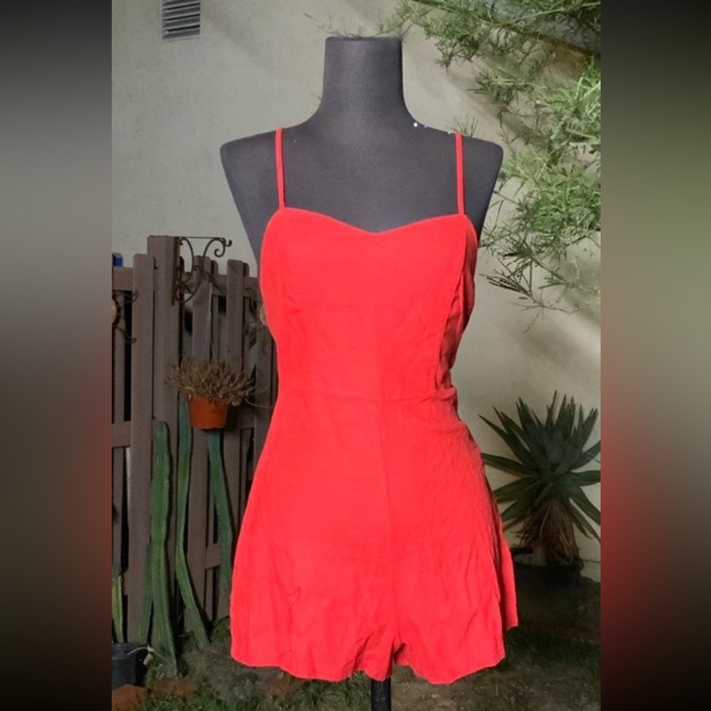 Lipstick red romper